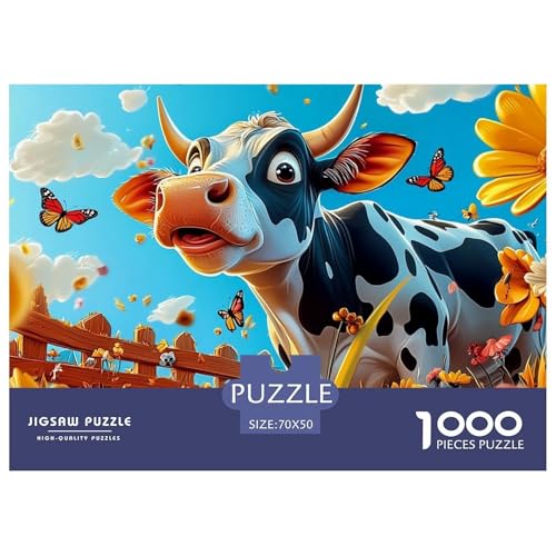 Kuh Puzzle 1000 Teile Blumenfeld Puzzles Stress Abbauen Familien-Puzzlespiel 100% Recycelter Pappe Home Dekoration 70x50cm/1000pcs Kuh Puzzle 1000 Teile Blumenfeld Puzzles Stress Abbauen Familien-Puzzlespiel 100% Recycelter Pappe Home Dekoration 70x50cm/1000pcs von GXYUAOIEF