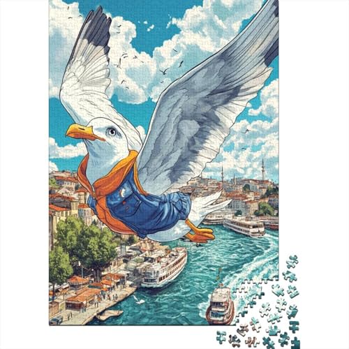 Möwe Puzzle 1000 Teile Schwer Puzzle Spielzeug Pädagogisches Spiel Impossible Herausforderungsspielzeug Für Erwachsene Und Kinder Ab 14 Jahren 1000pcs (75x50cm) von GXYUAOIEF