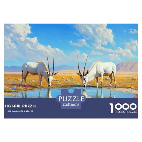 Mongolische Gazelle Puzzle 1000 Teile Blauer Himmel, Wiese Puzzlespiele 100% Recycelter Pappe Geschenke Für Frauen Männer 38x26cm/1000pcs Mongolische Gazelle Puzzle 1000 Teile Blauer Himmel, Wiese Puzzlespiele 100% Recycelter Pappe Geschenke Für Frauen Männer 38x26cm/1000pcs von GXYUAOIEF