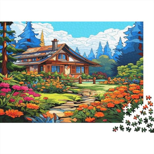 Mountain Village Cottage 1000 Teile, Impossible Puzzle,Geschicklichkeitsspiel Für Die Ganze Familie, Erwachsenenpuzzle Ab 14 Jahren Puzzel 1000pcs (75x50cm) von GXYUAOIEF