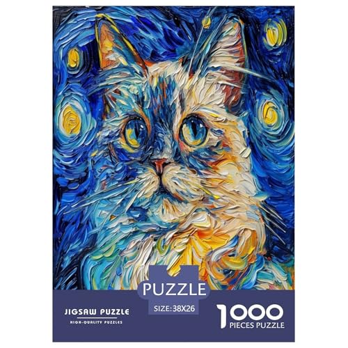 Niedliche Katze Puzzles 1000 Teile Schwer Puzzle Spielzeug Pädagogisches Spiel Impossible Herausforderungsspielzeug Für Erwachsene Und Kinder Ab 14 Jahren 38x26cm/1000pcs Niedliche Katze Puzzles 1000 Teile Schwer Puzzle Spielzeug Pädagogisches Spiel Impossible Herausforderungsspielzeug Für Erwachsene Und Kinder Ab 14 Jahren 38x26cm/1000pcs von GXYUAOIEF