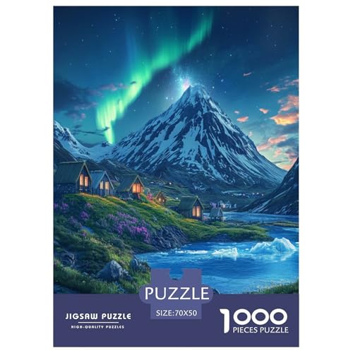 Nordlichter Puzzle 1000 Teile Schwer Puzzle Spielzeug Lernspiel Impossible Herausforderung Spielzeug Für Erwachsene Und Kinder Ab 14 Jahren 70x50cm/1000pcs von GXYUAOIEF