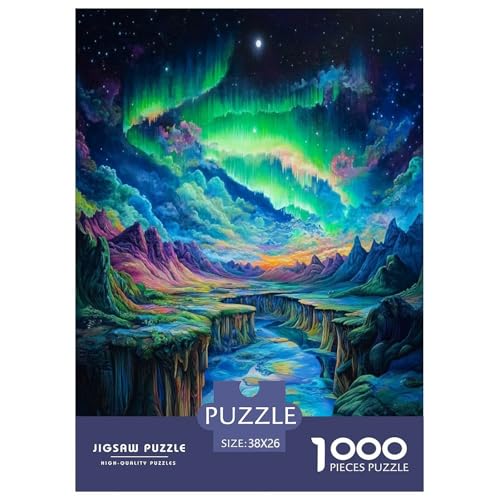 Nordlichter Puzzle 1000 Teile Schwer Puzzle Spielzeug Lernspiel Impossible Herausforderungsspielzeug Für Erwachsene Und Kinder in Bewährter 38x26cm/1000pcs von GXYUAOIEF