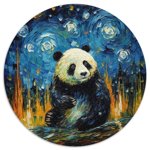 Ölbild Panda Puzzle 1000 Teile Sternenhimmel Rundes Puzzle Für Erwachsene Anspruchsvoll Für Erwachsene Und Kinder Ab 14 Jahren 1000pcs (67.5x67.5cm) von GXYUAOIEF