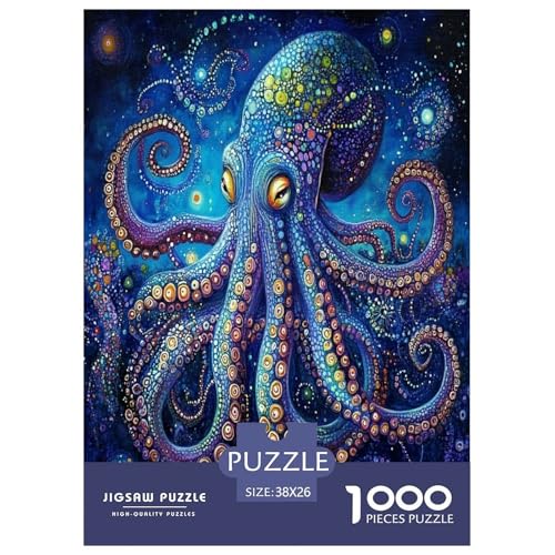 Octopus Puzzles 1000 Teile Schwer Puzzle Spielzeug Pädagogisches Spiel Impossible Herausforderung Spielzeug Für Erwachsene Und Kinder in Bewährter 38x26cm/1000pcs von GXYUAOIEF