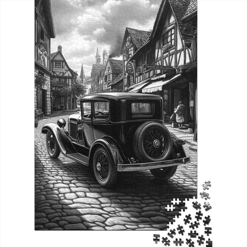 Oldtimer Puzzle 1000 Teile Schwer Puzzle Spielzeug Lernspiel Impossible Herausforderungsspielzeug Für Erwachsene Und Kinder in Bewährter 1000pcs (75x50cm) von GXYUAOIEF