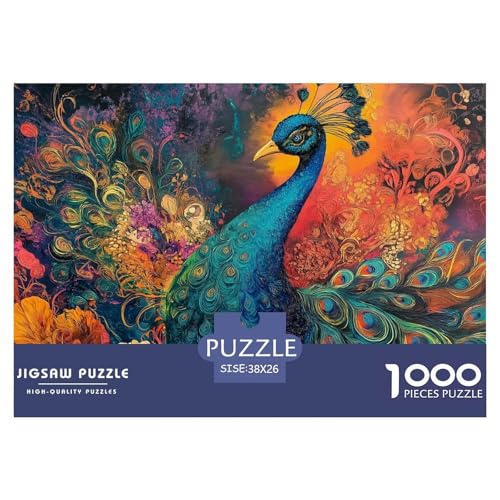 Pfau Puzzle 1000 Teile Ölmalerei Puzzles Impossible Geschicklichkeitsspiel 100% Recycelter Pappe Für Erwachsene Und Kinder 38x26cm/1000pcs Pfau Puzzle 1000 Teile Ölmalerei Puzzles Impossible Geschicklichkeitsspiel 100% Recycelter Pappe Für Erwachsene Und Kinder 38x26cm/1000pcs von GXYUAOIEF
