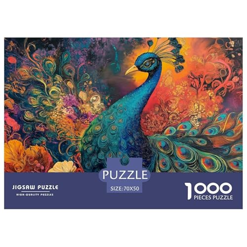 Pfau Puzzle 1000 Teile Ölmalerei Puzzles Stress Abbauen Familien-Puzzlespiel 100% Recycelter Pappe Erwachsenenpuzzle Ab 14 Jahren 70x50cm/1000pcs Pfau Puzzle 1000 Teile Ölmalerei Puzzles Stress Abbauen Familien-Puzzlespiel 100% Recycelter Pappe Erwachsenenpuzzle Ab 14 Jahren 70x50cm/1000pcs von GXYUAOIEF