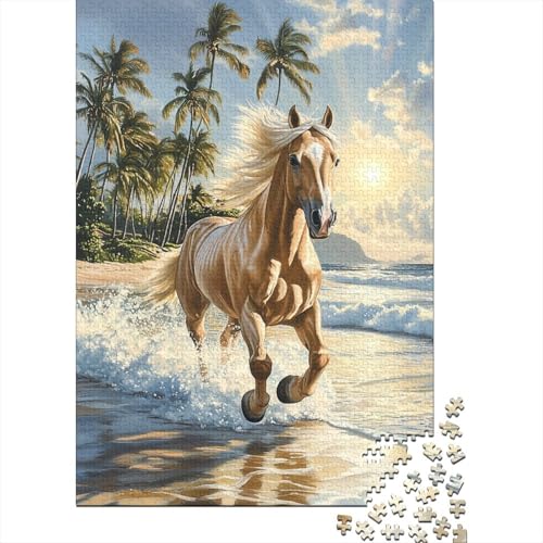 Pferd Puzzle 1000 Teile Schwer Puzzle Spielzeug Pädagogisches Spiel Impossible Herausforderung Spielzeug Für Erwachsene Kinder 1000pcs (75x50cm) von GXYUAOIEF