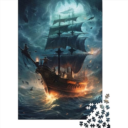 PiRattetee Ship Puzzles 1000 Teile Schwer Puzzle Spielzeug Pädagogisches Spiel Impossible Herausforderung Spielzeug Für Erwachsene Und Kinder Ab 14 Jahren 1000pcs (75x50cm) von GXYUAOIEF