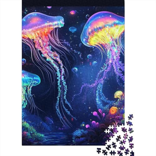 Qualle Puzzle 1000-teilige Schwer Puzzle Spielzeug Pädagogisches Spiel Impossible Herausforderungsspielzeug Für Erwachsene Und Kinder in Bewährter 1000pcs (75x50cm) von GXYUAOIEF
