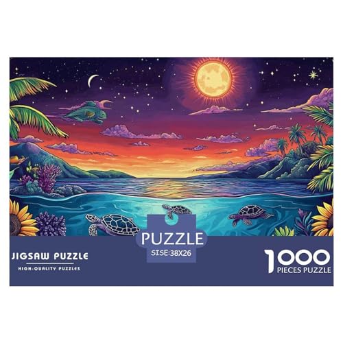 Schildkröten Puzzle 1000 Teile Meeres Sonnenuntergang Puzzles EIN Herausforderndes Rätsel 100% Recycelter Pappe Für Erwachsene Und Kinder 38x26cm/1000pcs Schildkröten Puzzle 1000 Teile Meeres Sonnenuntergang Puzzles EIN Herausforderndes Rätsel 100% Recycelter Pappe Für Erwachsene Und Kinder 38x26cm/1000pcs von GXYUAOIEF