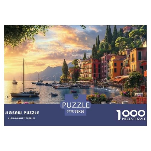Seestadt Puzzle 1000 Teile Sonnenuntergangsschiff Puzzlespiele 100% Recycelter Pappe Geschenke Für Frauen,Geschenke Für Männer 38x26cm/1000pcs Seestadt Puzzle 1000 Teile Sonnenuntergangsschiff Puzzlespiele 100% Recycelter Pappe Geschenke Für Frauen,Geschenke Für Männer 38x26cm/1000pcs von GXYUAOIEF
