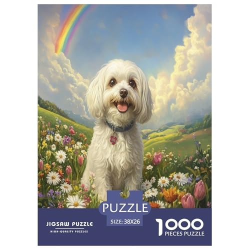 Shih Tzu Puzzles 1000 Teile Schwer Puzzle Spielzeug Lernspiel Impossible Herausforderungsspielzeug Für Erwachsene Kinder 38x26cm/1000pcs von GXYUAOIEF