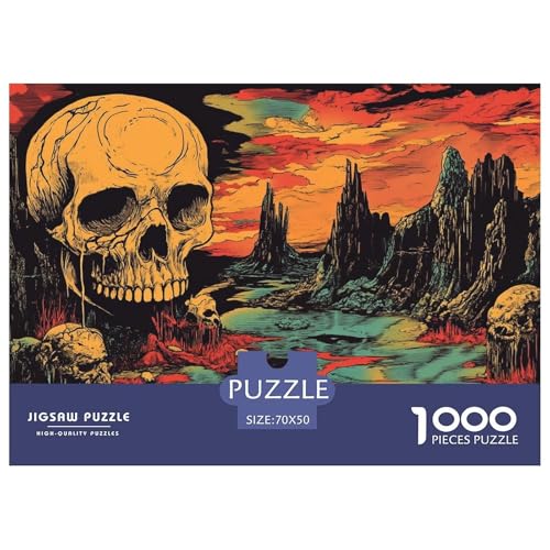 Skelett Puzzle 1000 Teile Täler und Flüsse Puzzles Lernspiel Herausforderung Spielzeug 100% Recycelter Pappe Für Erwachsene Teenager 70x50cm/1000pcs von GXYUAOIEF