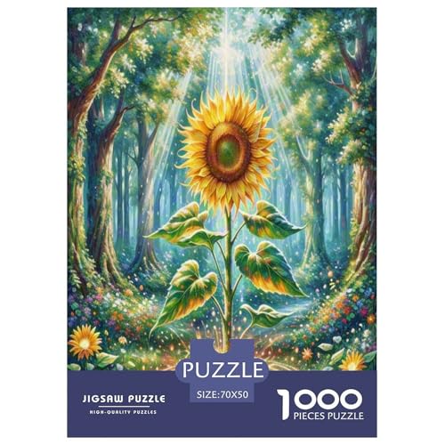 Sonnenblumen Puzzle 1000-teilige Schwer Puzzle Spielzeug Pädagogisches Spiel Impossible Herausforderungsspielzeug Für Erwachsene Und Kinder in Bewährter 70x50cm/1000pcs von GXYUAOIEF