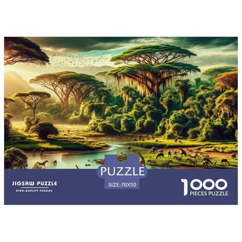 Tierwelt Puzzle 1000 Teile Savanne Puzzles Stress Abbauen Familien-Puzzlespiel 100% Recycelter Pappe Für Erwachsene Und Kinder 70x50cm/1000pcs Tierwelt Puzzle 1000 Teile Savanne Puzzles Stress Abbauen Familien-Puzzlespiel 100% Recycelter Pappe Für Erwachsene Und Kinder 70x50cm/1000pcs von GXYUAOIEF