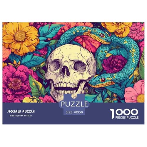 Totenkopf Puzzle 1000-teilige Schlangenblumen Puzzles EIN Herausforderndes Rätsel 100% Recycelter Pappe Für Die Ganze Familie 70x50cm/1000pcs Totenkopf Puzzle 1000-teilige Schlangenblumen Puzzles EIN Herausforderndes Rätsel 100% Recycelter Pappe Für Die Ganze Familie 70x50cm/1000pcs von GXYUAOIEF
