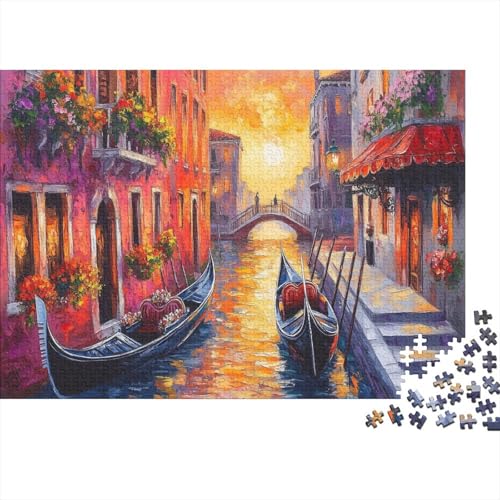 Venedig Water City Puzzle 1000 Teile Erwachsener Kniffel Spaß Für Die Ganze Familie - Abwechslungsreiche 1000 Puzzleteilige Motive Puzzlespiel Erwachsene, Puzzel 1000pcs (75x50cm) von GXYUAOIEF