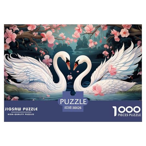 Verliebter Schwan Puzzle 1000 Teile Von Kirschblüten umgeben Puzzles EIN Herausforderndes Rätsel 100% Recycelter Pappe Für Erwachsene Und Kinder Ab 14 Jahren 38x26cm/1000pcs Verliebter Schwan Puzzle 1000 Teile Von Kirschblüten umgeben Puzzles EIN Herausforderndes Rätsel 100% Recycelter Pappe Für Erwachsene Und Kinder Ab 14 Jahren 38x26cm/1000pcs von GXYUAOIEF