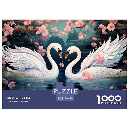 Verliebter Schwan Puzzle 1000 Teile Von Kirschblüten umgeben Puzzles Stress Abbauen Familien-Puzzlespiel 100% Recycelter Pappe Erwachsenenpuzzle Ab 14 Jahren 70x50cm/1000pcs Verliebter Schwan Puzzle 1000 Teile Von Kirschblüten umgeben Puzzles Stress Abbauen Familien-Puzzlespiel 100% Recycelter Pappe Erwachsenenpuzzle Ab 14 Jahren 70x50cm/1000pcs von GXYUAOIEF