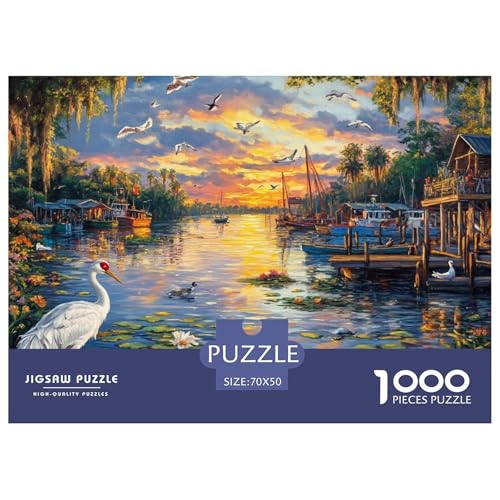 Weißer Kranich Puzzle 1000 Teile Flussboote Puzzles Lernspiel Herausforderung Spielzeug 100% Recycelter Pappe Für Erwachsene Und Kinder 70x50cm/1000pcs Weißer Kranich Puzzle 1000 Teile Flussboote Puzzles Lernspiel Herausforderung Spielzeug 100% Recycelter Pappe Für Erwachsene Und Kinder 70x50cm/1000pcs von GXYUAOIEF