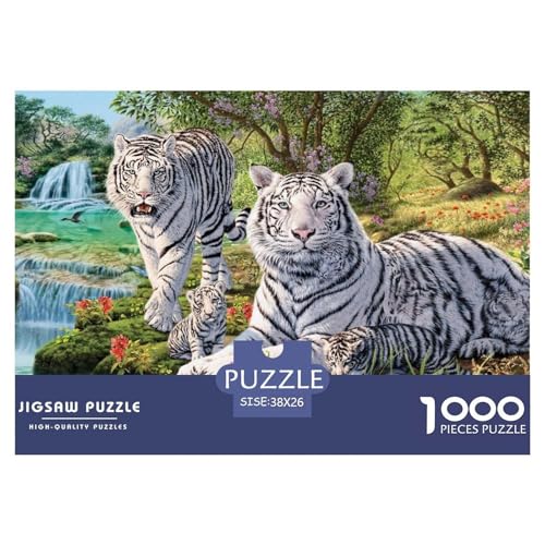 Weißer Tiger Puzzle 1000 Teile Wasserfalldschungel Puzzles Impossible Geschicklichkeitsspiel 100% Recycelter Pappe Home Dekoration 38x26cm/1000pcs Weißer Tiger Puzzle 1000 Teile Wasserfalldschungel Puzzles Impossible Geschicklichkeitsspiel 100% Recycelter Pappe Home Dekoration 38x26cm/1000pcs von GXYUAOIEF
