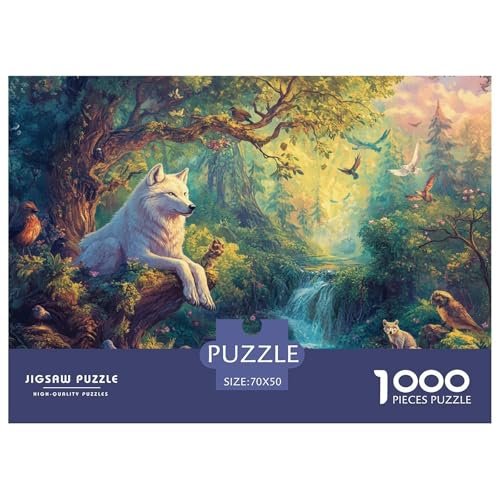 Weißer Wolf Puzzle 1000 Teile Waldwasserfall Puzzlespiele 100% Recycelter Pappe Erwachsenenpuzzle Ab 14 Jahren 70x50cm/1000pcs Weißer Wolf Puzzle 1000 Teile Waldwasserfall Puzzlespiele 100% Recycelter Pappe Erwachsenenpuzzle Ab 14 Jahren 70x50cm/1000pcs von GXYUAOIEF