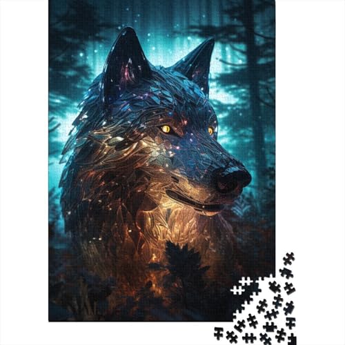 Wolf Puzzles 1000-teilige Schwer Puzzle Spielzeug Lernspiel Impossible Herausforderungsspielzeug Für Erwachsene Und Kinder in Bewährter 1000pcs (75x50cm) von GXYUAOIEF