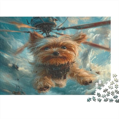 Yorkshire Terrier Puzzlespiel 1000 Teile Puzzle Für Erwachsene Und Kinder Ab 14 Jahren, Puzzle-Motiv Erwachsenen Puzzlespiel Puzzel 1000pcs (75x50cm) von GXYUAOIEF