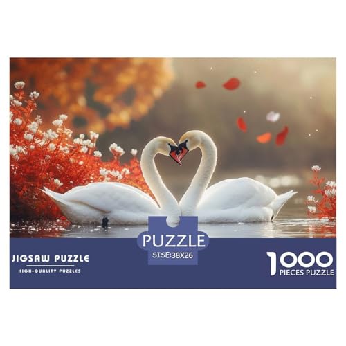 Zwei verliebte Schwäne Puzzle 1000 Teile Herbst Puzzles Impossible Geschicklichkeitsspiel 100% Recycelter Pappe Für Erwachsene Und Kinder 38x26cm/1000pcs Zwei verliebte Schwäne Puzzle 1000 Teile Herbst Puzzles Impossible Geschicklichkeitsspiel 100% Recycelter Pappe Für Erwachsene Und Kinder 38x26cm/1000pcs von GXYUAOIEF