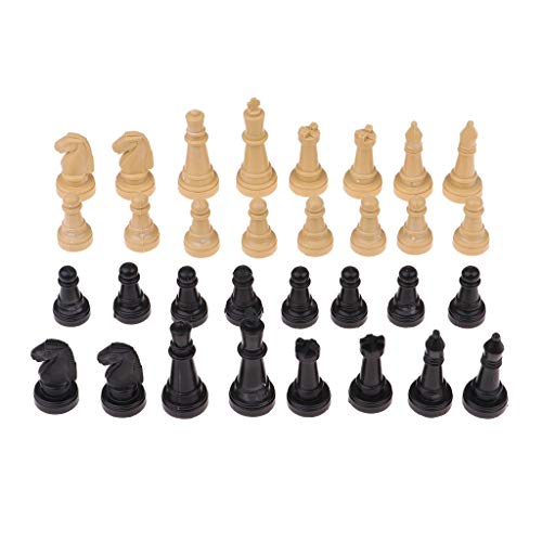 32-teiliges internationales Schachset aus Kunststoff Klassische Standardstücke für Schachliebhaber Geschenk/Unterhaltungsspielzeug von GYBBHia
