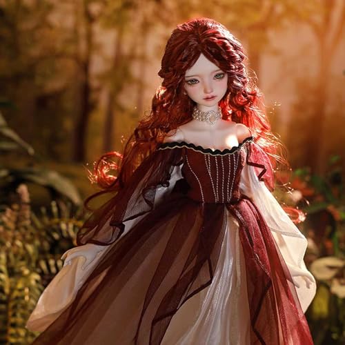 1/4 BJD Puppe, Ball Jointed SD Puppen mit Make-up + Komplettes Zubehör, Handicraft Kugelgelenk Puppen für Sammler, Geburtstagsgeschenk 1/4 BJD Puppe, Ball Jointed SD Puppen mit Make-up + Komplettes Zubehör, Handicraft Kugelgelenk Puppen für Sammler, Geburtstagsgeschenk von GYHCB