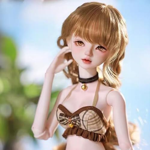 1/4 BJD-Puppe 17.3in SD-Puppen Harz Actionfigur mit Bikini-Set Perücke Make-up und Accessoires Weihnachten Geburtstagsgeschenke von GYHCB