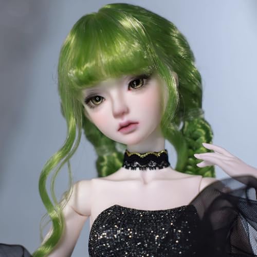 1/4 BJD-Puppe 44,5cm 17,5in SD-Kugelgelenkpuppen Grüne Perücke Actionfigur mit Kompletter Kleidung und Zubehör, Starke Plastizität von GYHCB