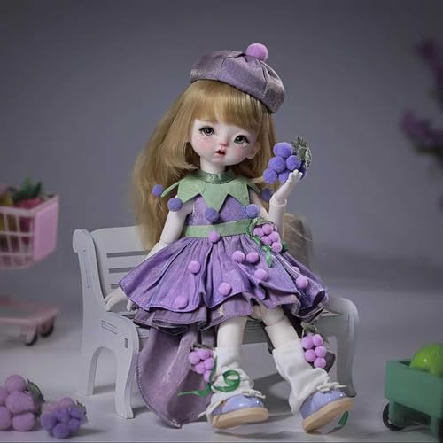 27cm BJD Puppe 1/6 SD Puppen mit Outfit, Schuhen, Perücke, Haar-Make-up, Ball Jointed Puppen für Geburtstagsgeschenk Sammlerstück 27cm BJD Puppe 1/6 SD Puppen mit Outfit, Schuhen, Perücke, Haar-Make-up, Ball Jointed Puppen für Geburtstagsgeschenk Sammlerstück von GYHCB