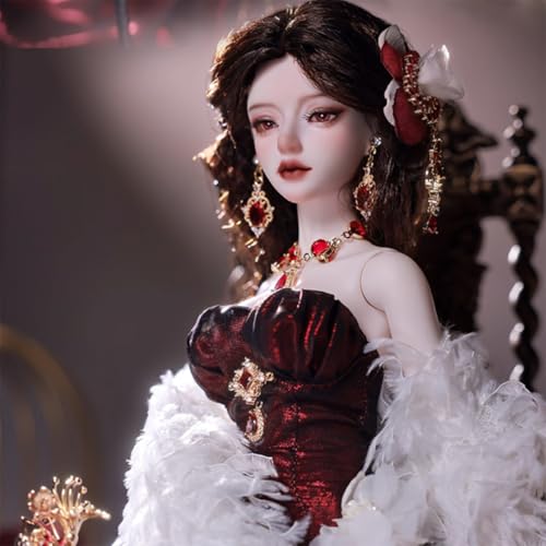 44 cm BJD-Puppe 1/4 Kugelgelenkpuppe Mode Handgefertigt Harz SD-Puppen mit Abendkleid Schuhen Haaren Hut Accessoires als Geburtstagsgeschenk von GYHCB