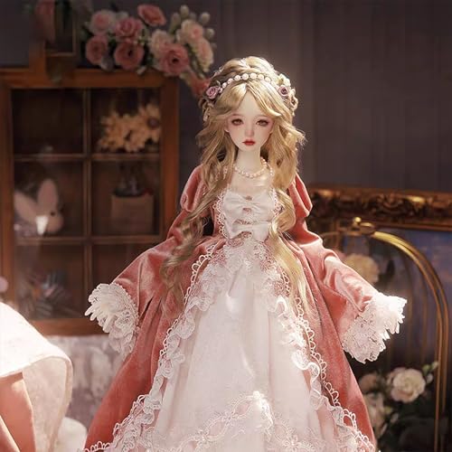 BJD Doll 1/4 44cm 17.3 Inch Ball Jointed SD Doll mit Kleidung Schuhen Perücke Make-up Mädchen von GYHCB