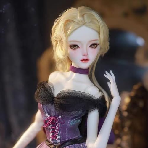 BJD Puppe 1/4 Französischer Hofstil SD Puppen Handgefertigt Kugelgelenkpuppe mit Lila Schimmerndem Fischschwanzkleid Hut Schuhe Perücke Make-up BJD Puppe 1/4 Französischer Hofstil SD Puppen Handgefertigt Kugelgelenkpuppe mit Lila Schimmerndem Fischschwanzkleid Hut Schuhe Perücke Make-up von GYHCB