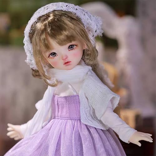 BJD Puppe 1/6 Kugelgelenkpuppen Süßes Mädchen aus Kunstharz mit Make-up Perücke Kleid Schuhe, Geburtstagsgeschenk BJD Puppe 1/6 Kugelgelenkpuppen Süßes Mädchen aus Kunstharz mit Make-up Perücke Kleid Schuhe, Geburtstagsgeschenk von GYHCB