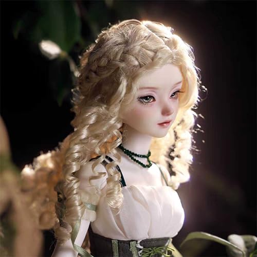 GYHCB 1/4 BJD Doll 44 cm/17,3 Zoll Reines Kunsthandwerk Kugelgelenkpuppe mit Halskette Kleiderset Perücke High Heels, Bestes Geburtstagsgeschenk von GYHCB