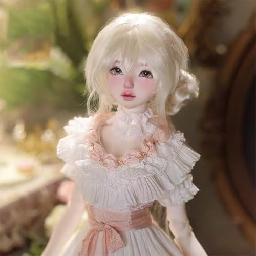 Hübsche BJD-Puppe 1/4 Handbemalt Kugelgelenkpuppe 44cm Prinzessin SD-Puppen mit Rosa Kleid Schuhen Perücke, Harzmaterial Hübsche BJD-Puppe 1/4 Handbemalt Kugelgelenkpuppe 44cm Prinzessin SD-Puppen mit Rosa Kleid Schuhen Perücke, Harzmaterial von GYHCB