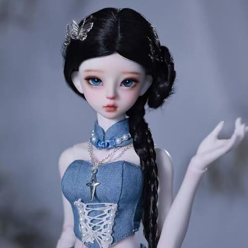 Modische 1/4 BJD-Puppe 44 cm Kugelgelenkpuppen Weiße Hautfarbe Handgefertigt SD Doll Sammlerstück Geschenkset von GYHCB