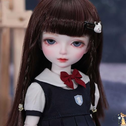 Süße BJD Doll 1/6 Niedliche SD-Puppe Komplettset 28 cm 11 Zoll Kugelgelenkpuppe mit Kleidungsset + Perücke + Schuhe + Make-up, Sammelgeschenke für BJD-Liebhaber Süße BJD Doll 1/6 Niedliche SD-Puppe Komplettset 28 cm 11 Zoll Kugelgelenkpuppe mit Kleidungsset + Perücke + Schuhe + Make-up, Sammelgeschenke für BJD-Liebhaber von GYHCB