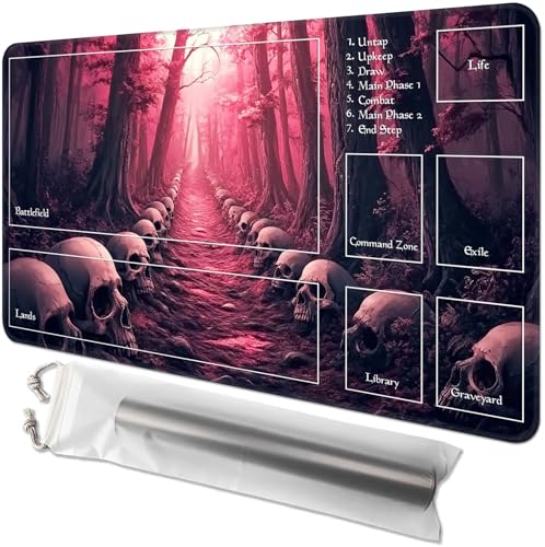 GYSYZJDH Kartenspielmatte für MTG & TCG, 61 x 35,6 cm, rutschfeste magische Spielmatte & Zonen, strapazierfähige Gummi-Oberfläche, ideal für Kartenspiele & Brettspiele, tragbar mit Aufbewahrungstasche GYSYZJDH Kartenspielmatte für MTG & TCG, 61 x 35,6 cm, rutschfeste magische Spielmatte & Zonen, strapazierfähige Gummi-Oberfläche, ideal für Kartenspiele & Brettspiele, tragbar mit Aufbewahrungstasche von GYSYZJDH