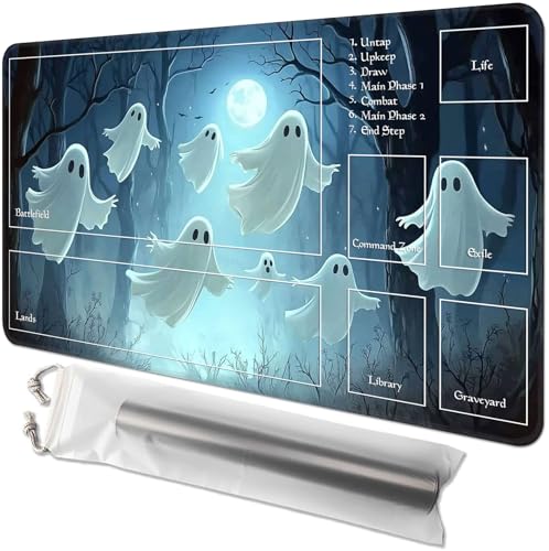 GYSYZJDH Kartenspielmatte für MTG & TCG, 61 x 35,6 cm, rutschfeste magische Spielmatte & Zonen, strapazierfähige Gummi-Oberfläche, ideal für Kartenspiele & Brettspiele, tragbar mit Aufbewahrungstasche GYSYZJDH Kartenspielmatte für MTG & TCG, 61 x 35,6 cm, rutschfeste magische Spielmatte & Zonen, strapazierfähige Gummi-Oberfläche, ideal für Kartenspiele & Brettspiele, tragbar mit Aufbewahrungstasche von GYSYZJDH