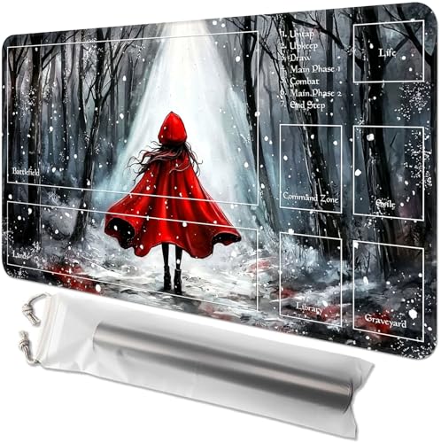GYSYZJDH Kartenspielmatte für MTG & TCG, 61 x 35,6 cm, rutschfeste magische Spielmatte & Zonen, strapazierfähige Gummi-Oberfläche, ideal für Kartenspiele & Brettspiele, tragbar mit Aufbewahrungstasche GYSYZJDH Kartenspielmatte für MTG & TCG, 61 x 35,6 cm, rutschfeste magische Spielmatte & Zonen, strapazierfähige Gummi-Oberfläche, ideal für Kartenspiele & Brettspiele, tragbar mit Aufbewahrungstasche von GYSYZJDH