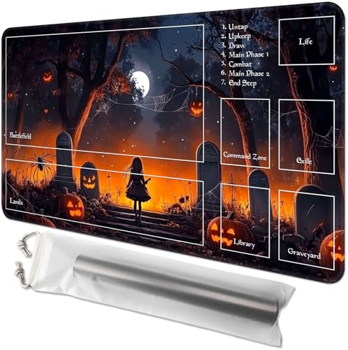GYSYZJDH Kartenspielmatte für MTG & TCG, 61 x 35,6 cm, rutschfeste magische Spielmatte & Zonen, strapazierfähige Gummi-Oberfläche, ideal für Kartenspiele & Brettspiele, tragbar mit Aufbewahrungstasche GYSYZJDH Kartenspielmatte für MTG & TCG, 61 x 35,6 cm, rutschfeste magische Spielmatte & Zonen, strapazierfähige Gummi-Oberfläche, ideal für Kartenspiele & Brettspiele, tragbar mit Aufbewahrungstasche von GYSYZJDH