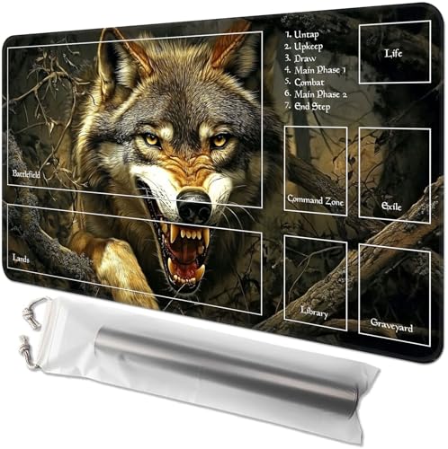 GYSYZJDH Kartenspielmatte für MTG & TCG, 61 x 35,6 cm, rutschfeste magische Spielmatte & Zonen, strapazierfähige Gummi-Oberfläche, ideal für Kartenspiele & Brettspiele, tragbar mit Aufbewahrungstasche GYSYZJDH Kartenspielmatte für MTG & TCG, 61 x 35,6 cm, rutschfeste magische Spielmatte & Zonen, strapazierfähige Gummi-Oberfläche, ideal für Kartenspiele & Brettspiele, tragbar mit Aufbewahrungstasche von GYSYZJDH