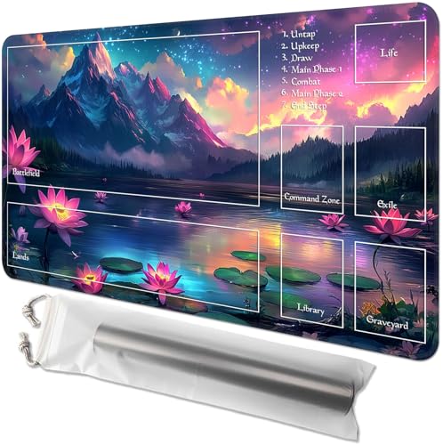 GYSYZJDH Kartenspielmatte für MTG & TCG, 61 x 35,6 cm, rutschfeste magische Spielmatte & Zonen, strapazierfähige Gummi-Oberfläche, ideal für Kartenspiele & Brettspiele, tragbar mit Aufbewahrungstasche GYSYZJDH Kartenspielmatte für MTG & TCG, 61 x 35,6 cm, rutschfeste magische Spielmatte & Zonen, strapazierfähige Gummi-Oberfläche, ideal für Kartenspiele & Brettspiele, tragbar mit Aufbewahrungstasche von GYSYZJDH